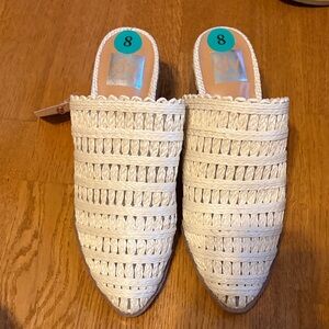 DV by Dolce Vita Women's White Woven Mules